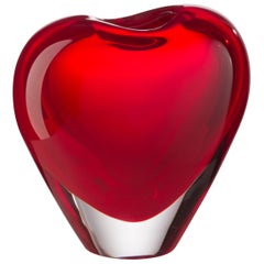 Vase Cuore Cuoricino moyen en verre de Murano par Maria Christina Hamel