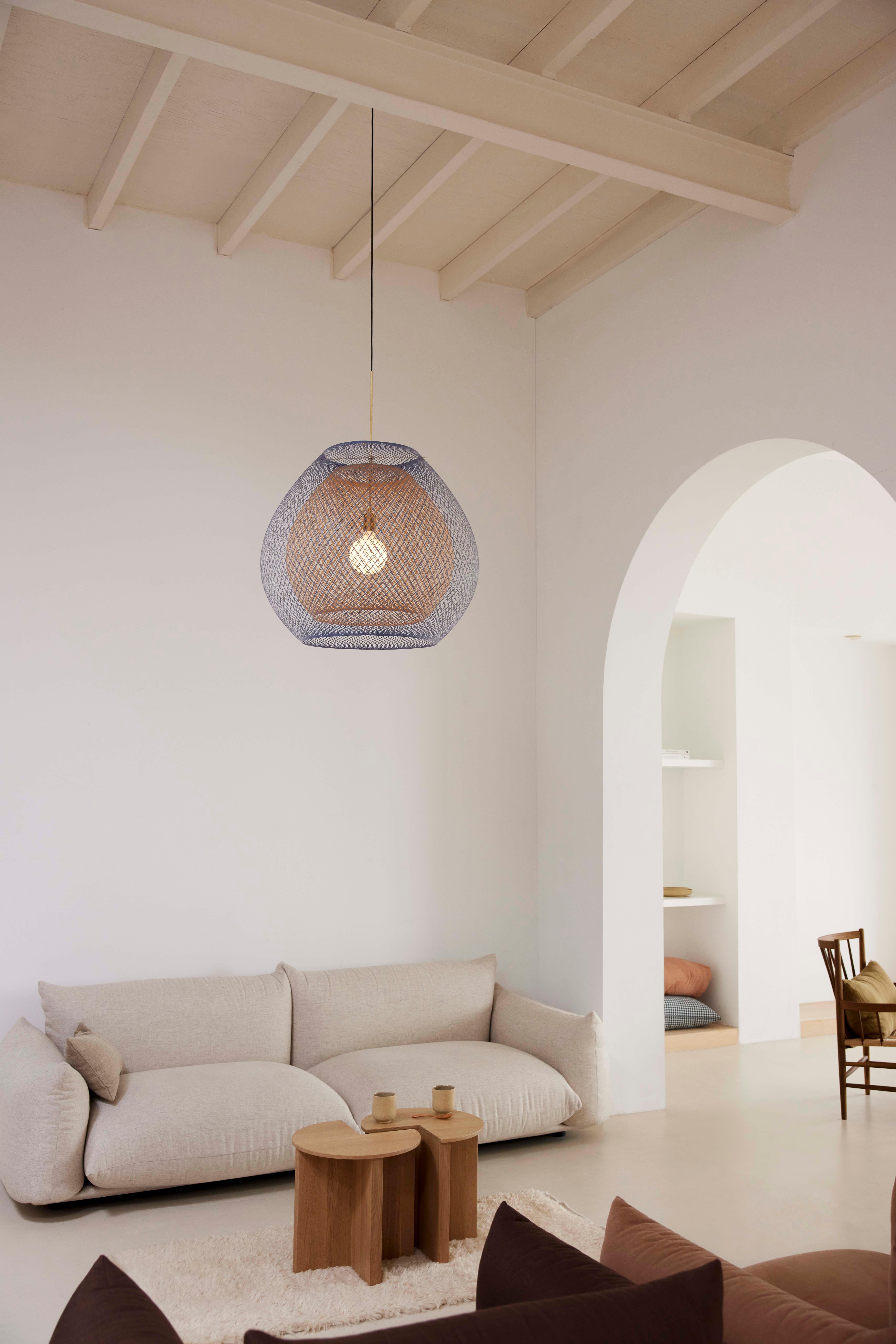 Lampada a sospensione singola Moon Twilight rosa scuro media di Atelier A Robotiq in vendita 2