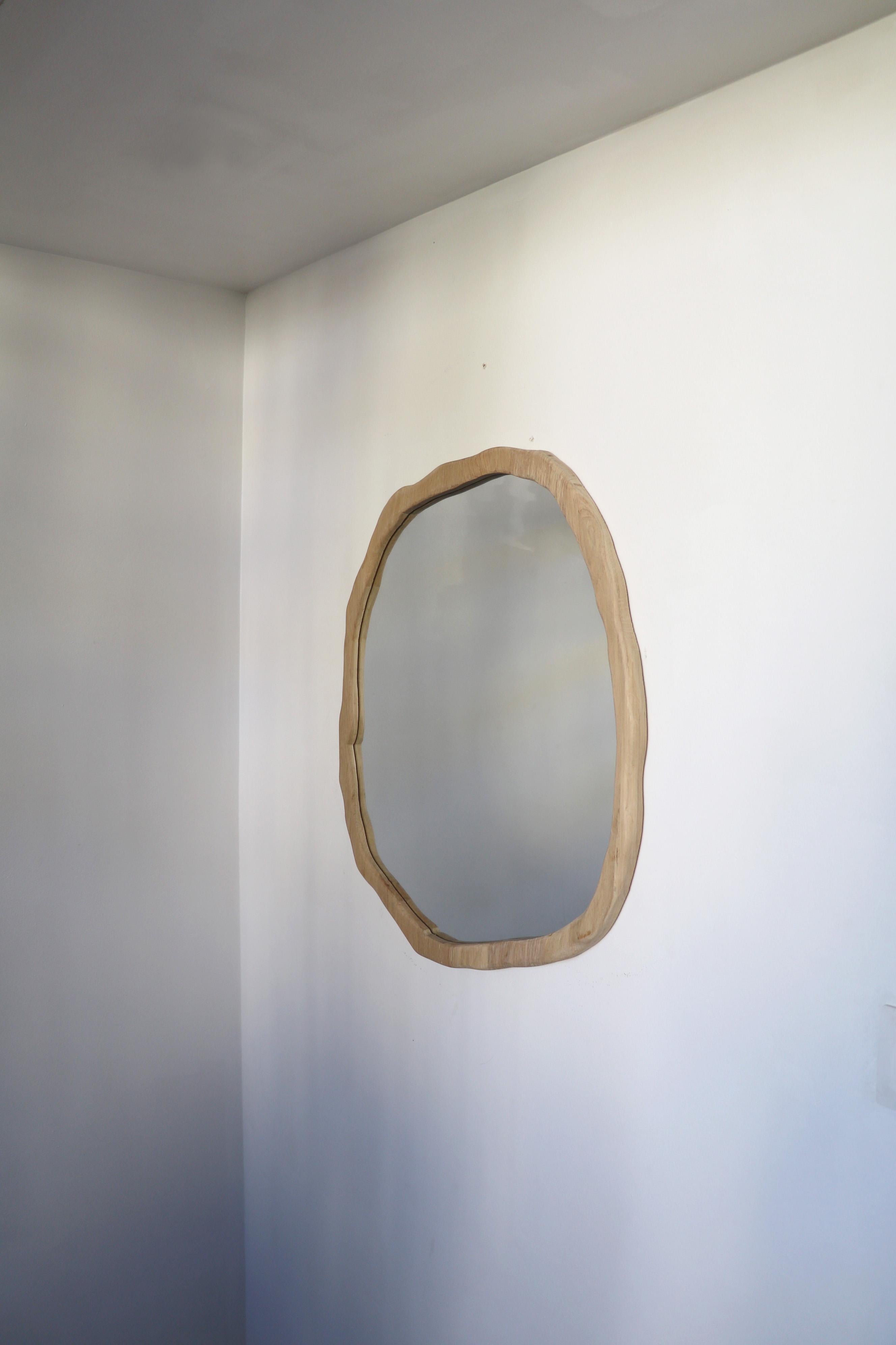 Medium Dark Varnish Ondulation Mirror by Alice Lahana Studio 10