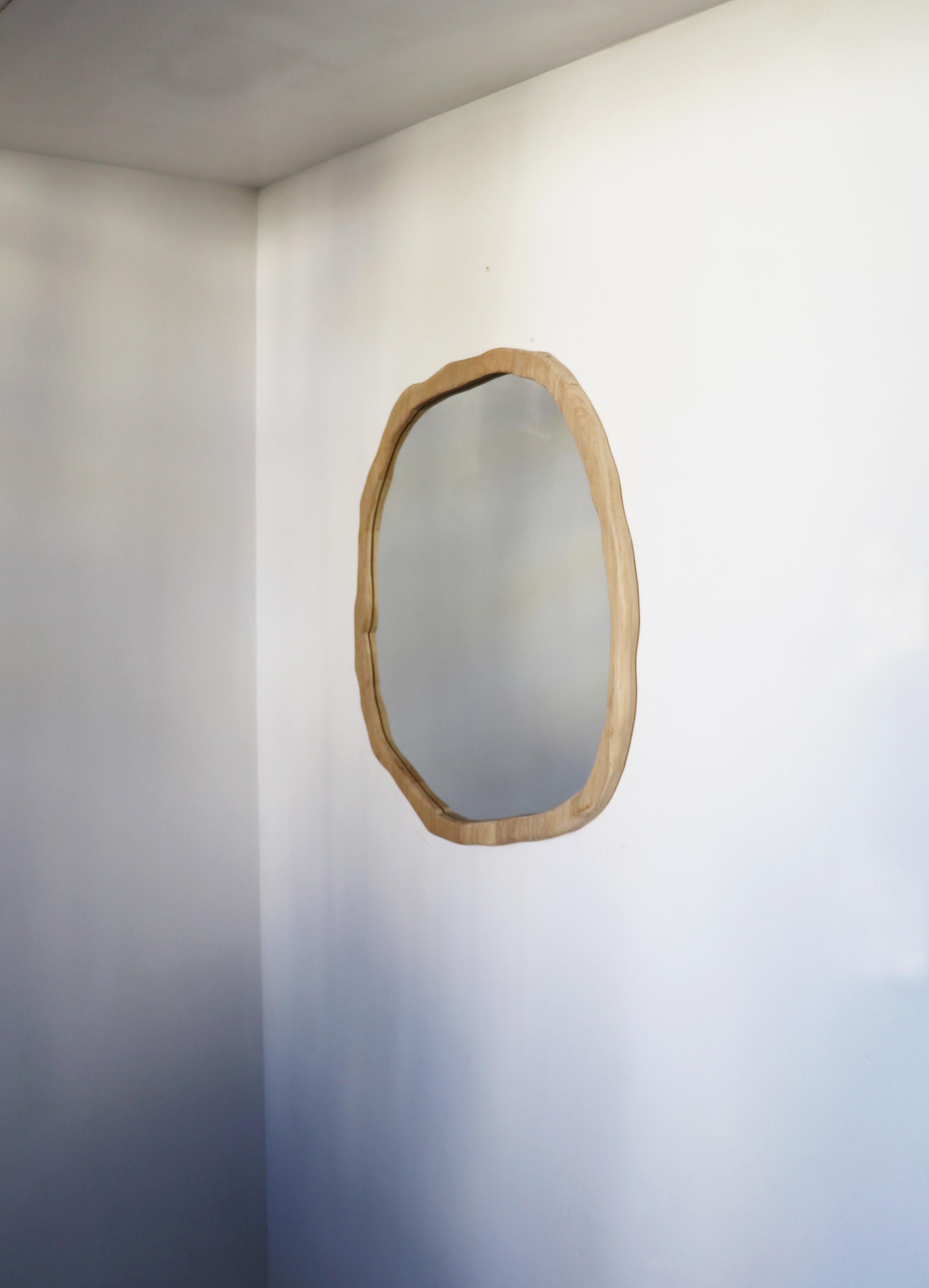Medium Dark Varnish Ondulation Mirror by Alice Lahana Studio 11