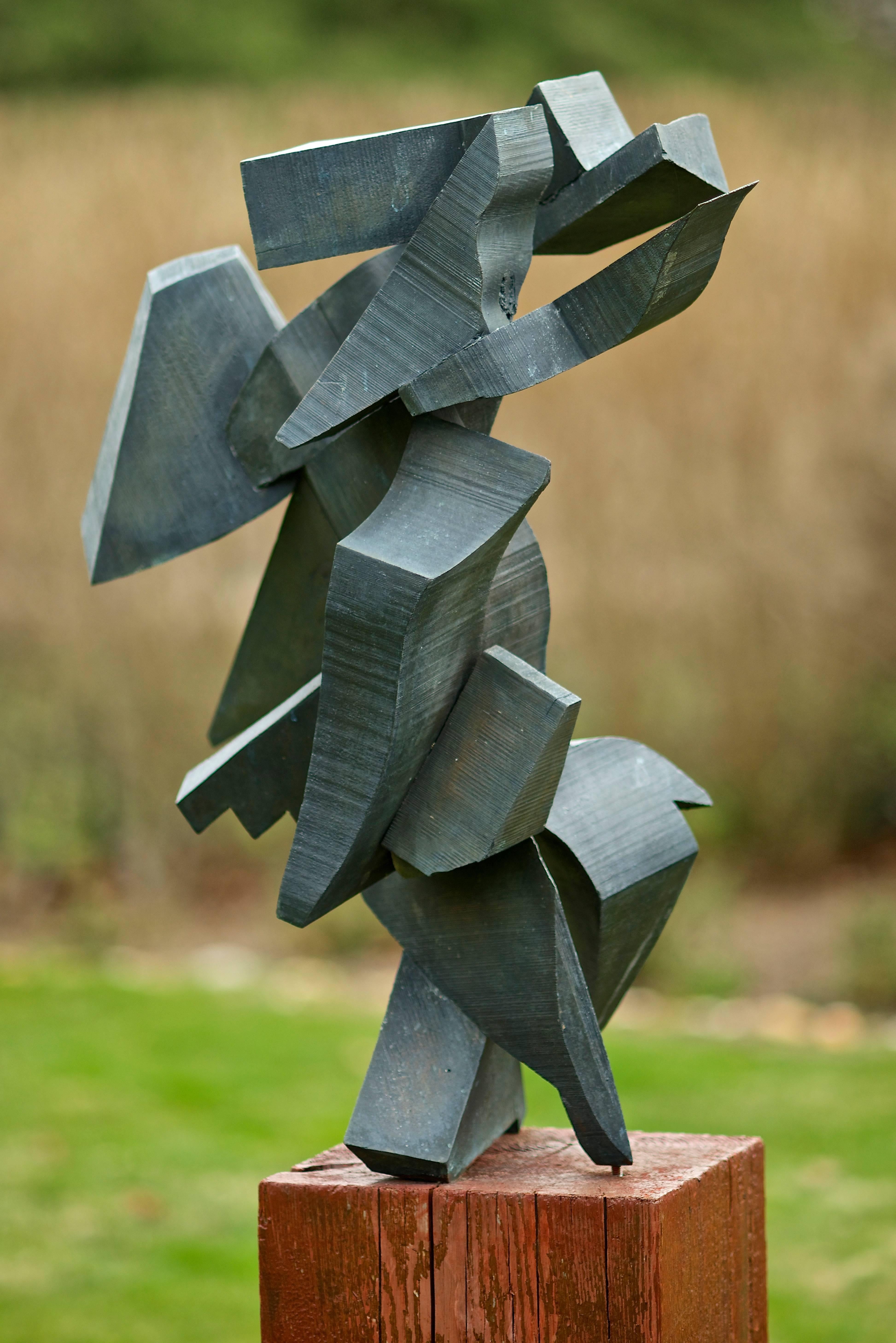 Medium Diagonal Bronze by Mel Kendrick, 2/3, 1988 In Excellent Condition In Bellport, NY