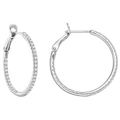 Medium Diamond Hoop Earrings '~0.5 ct tw'