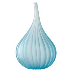 Medium Drops Satinato Vase in Murano Glass by Renzo Stellon