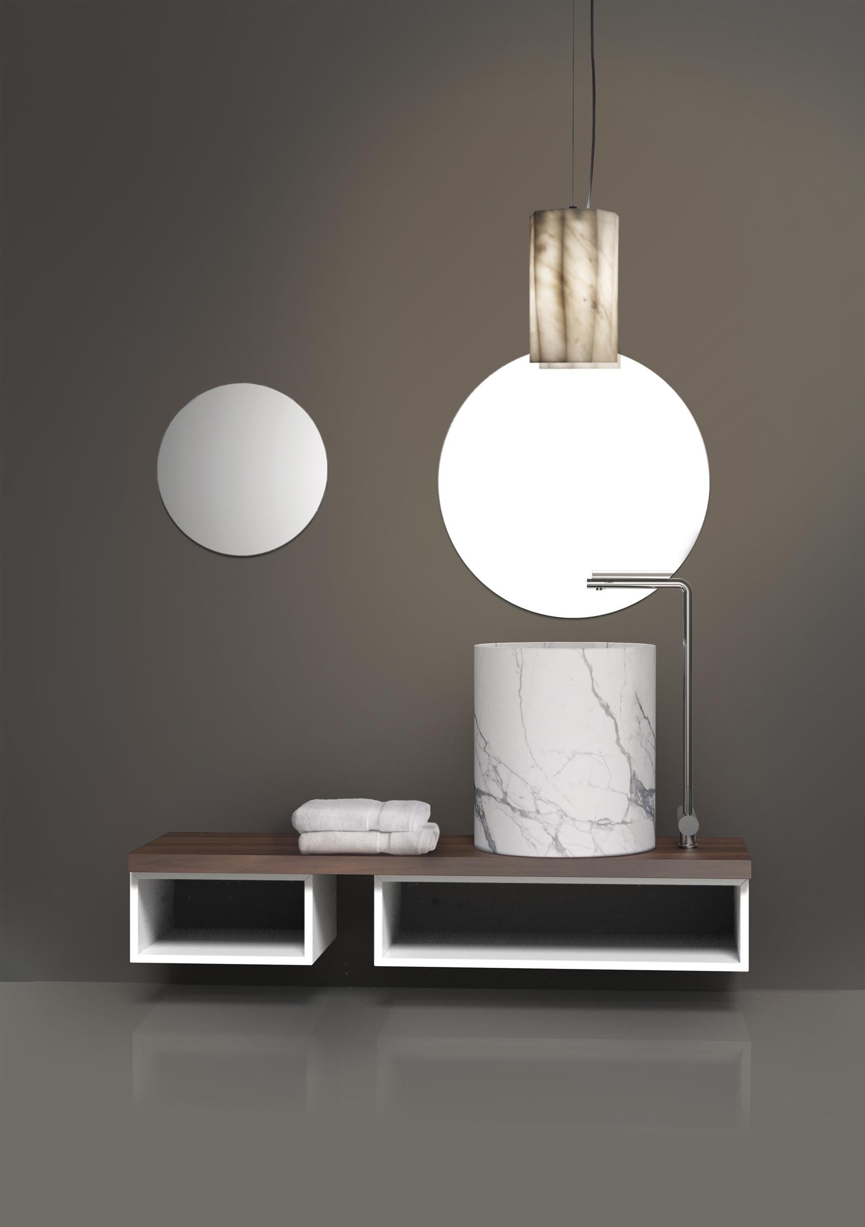 Medium Entity Circle Washbasin by Marmi Serafini In New Condition For Sale In Geneve, CH