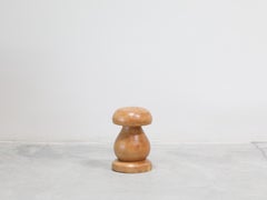 Medium Französisch Massiv Eiche Pilz Skulptur c1970s