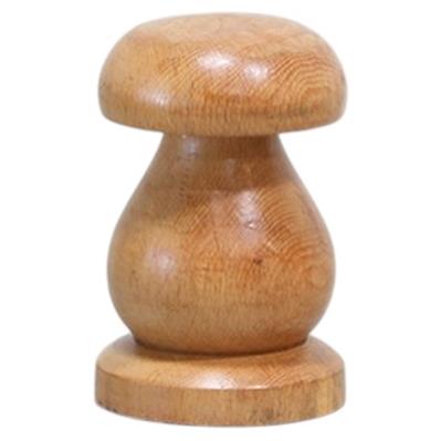 Medium French Solid Oak Mushroom Sculpture c1970s For Sale