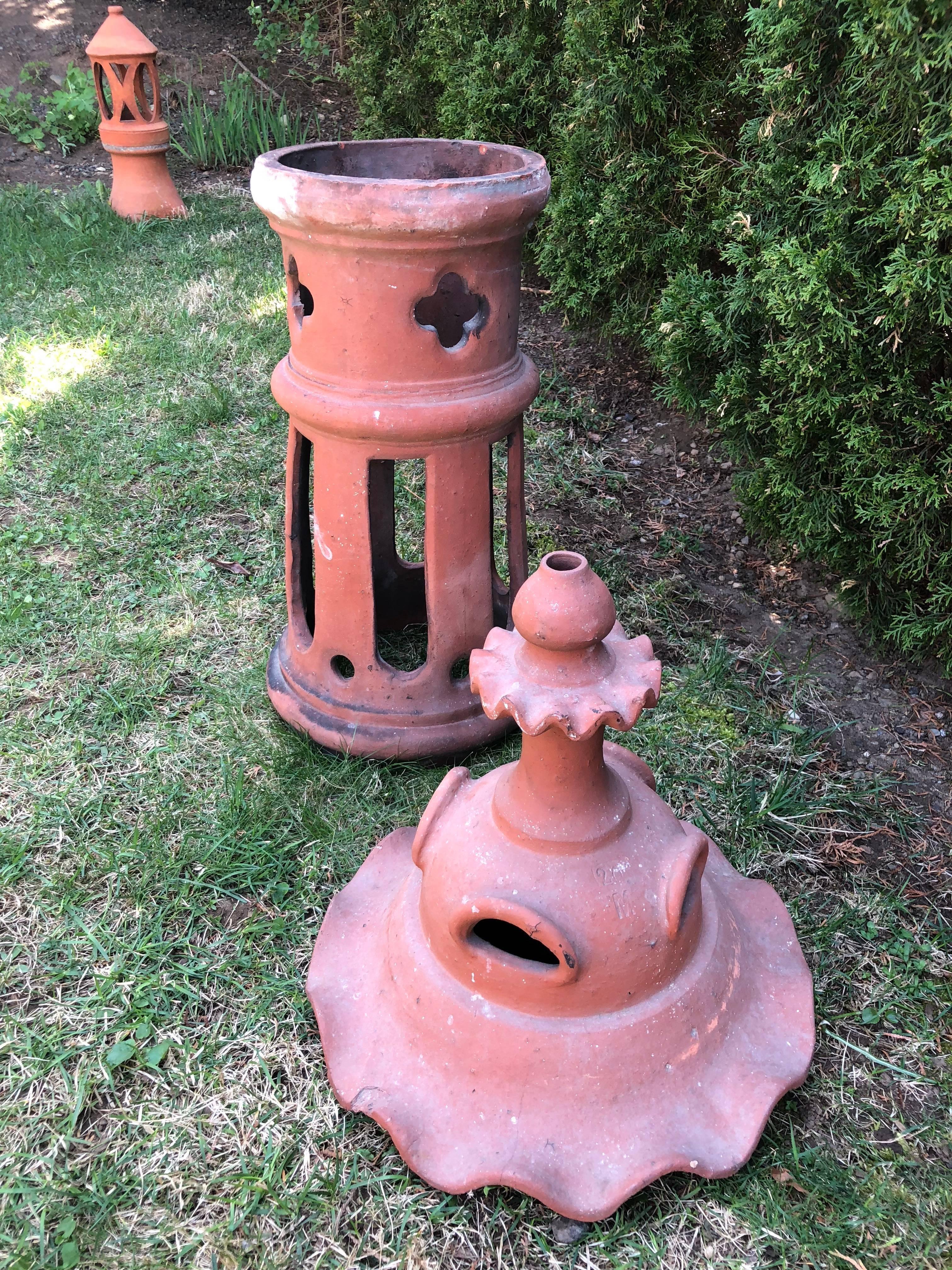 Hand-Crafted Medium French Terracotta Garden Lantern