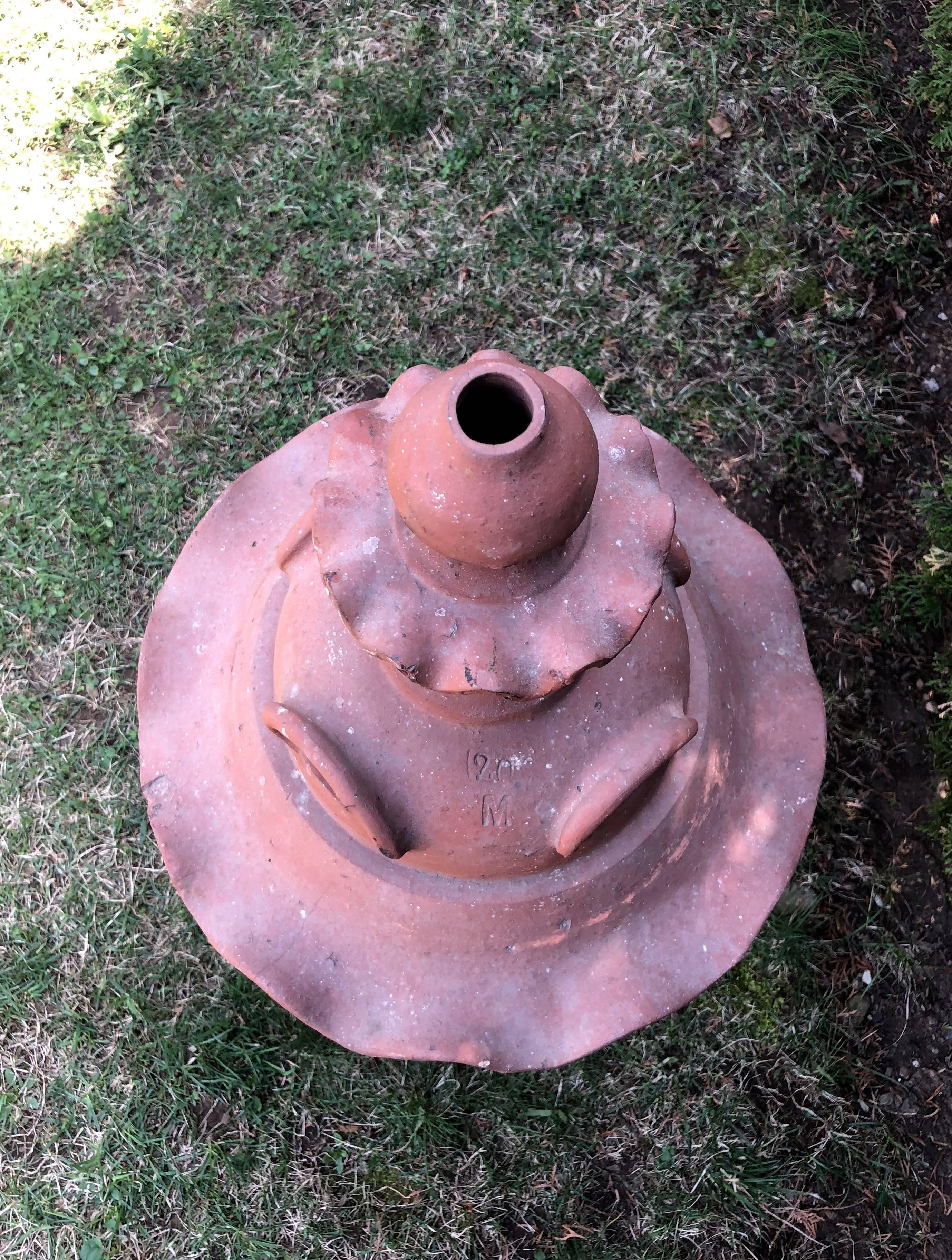20th Century Medium French Terracotta Garden Lantern