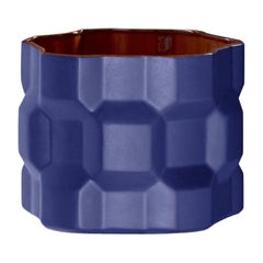 Medium Gear Vase in Matte Blue by Phillippe Bestenheider for Driade
