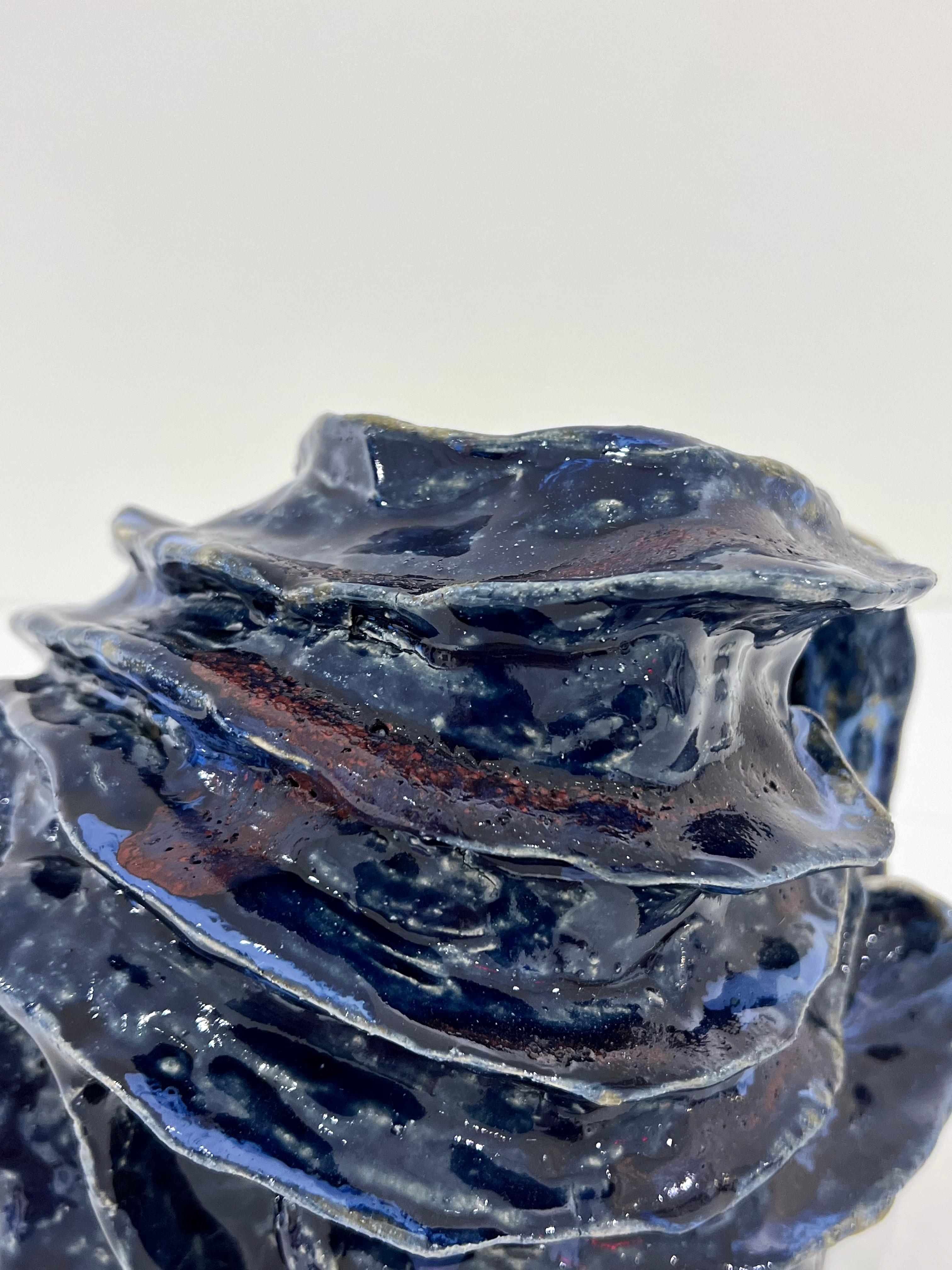 Medium Glazed Ceramic Sculptural Vase by Henrik Folsgaard For Sale 5
