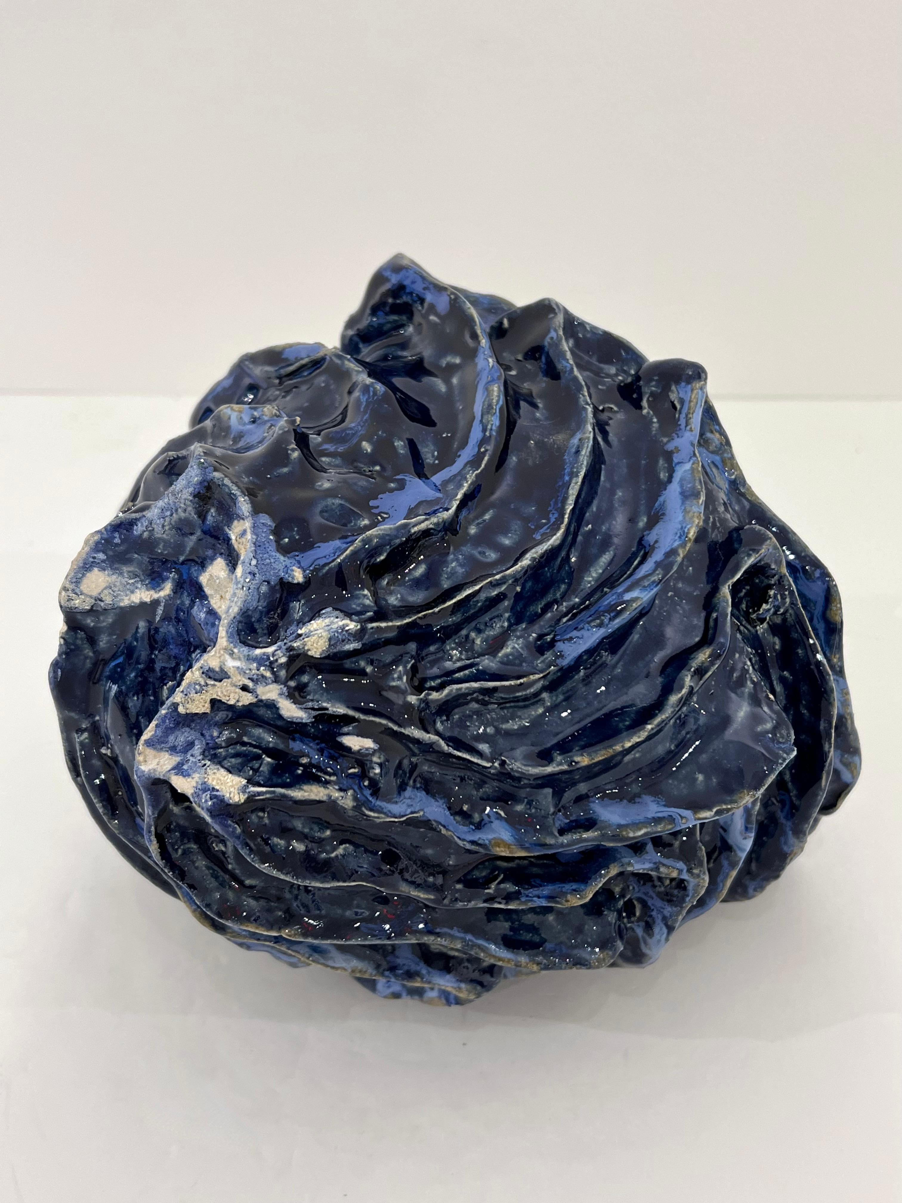 Medium Glazed Ceramic Sculptural Vase by Henrik Folsgaard For Sale 6