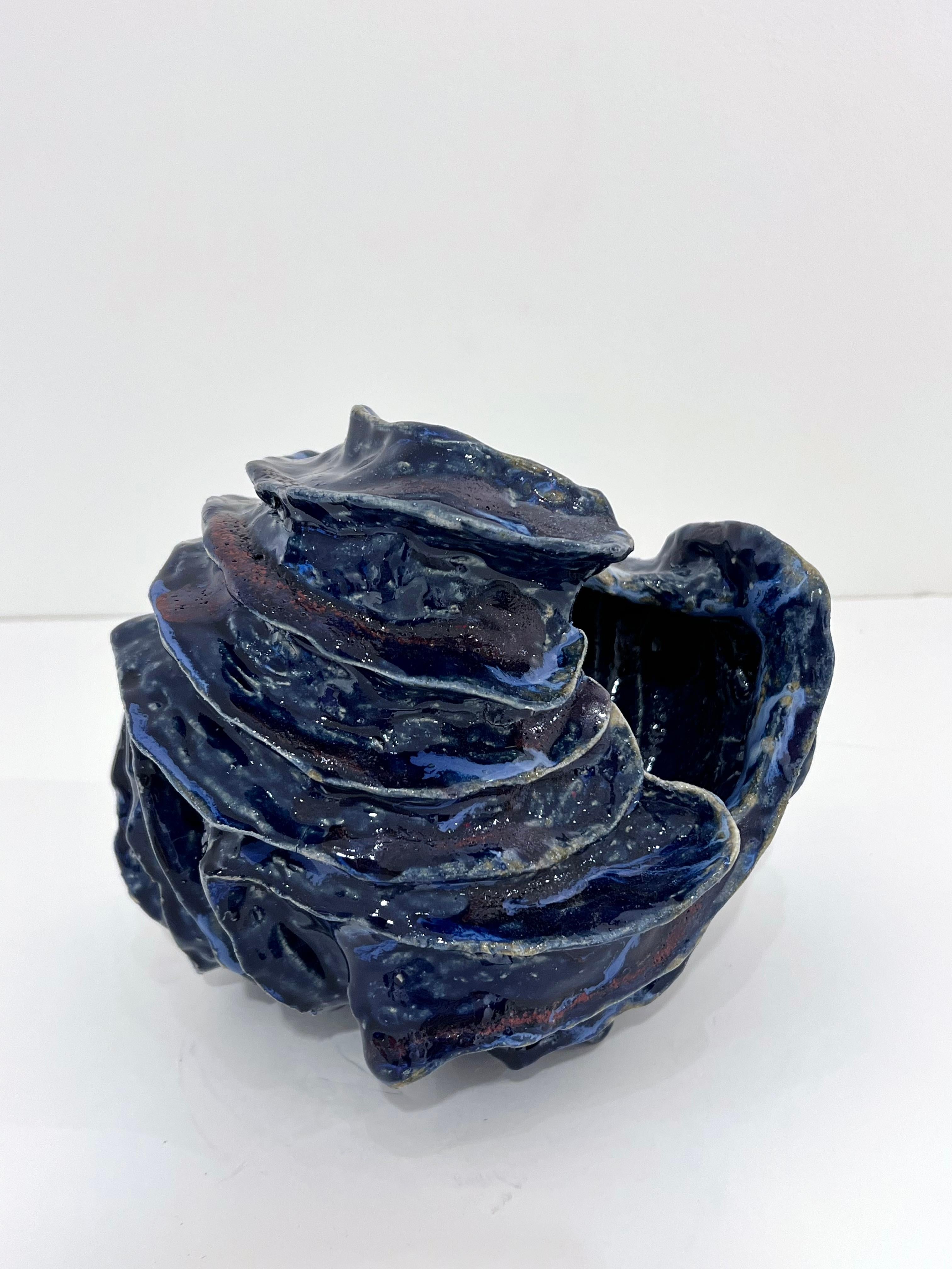 Danish Medium Glazed Ceramic Sculptural Vase by Henrik Folsgaard For Sale