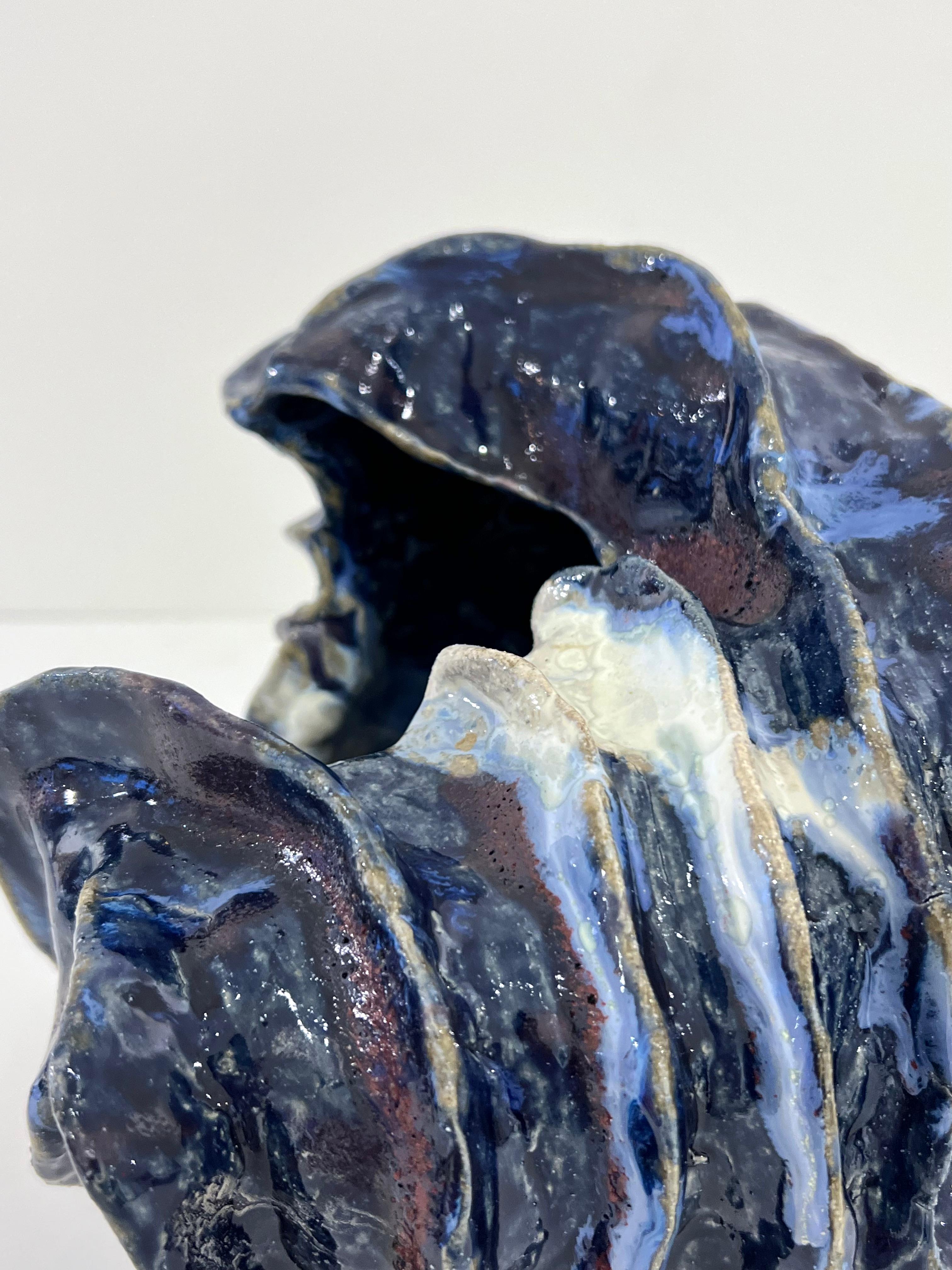 Medium Glazed Ceramic Sculptural Vase by Henrik Folsgaard For Sale 3