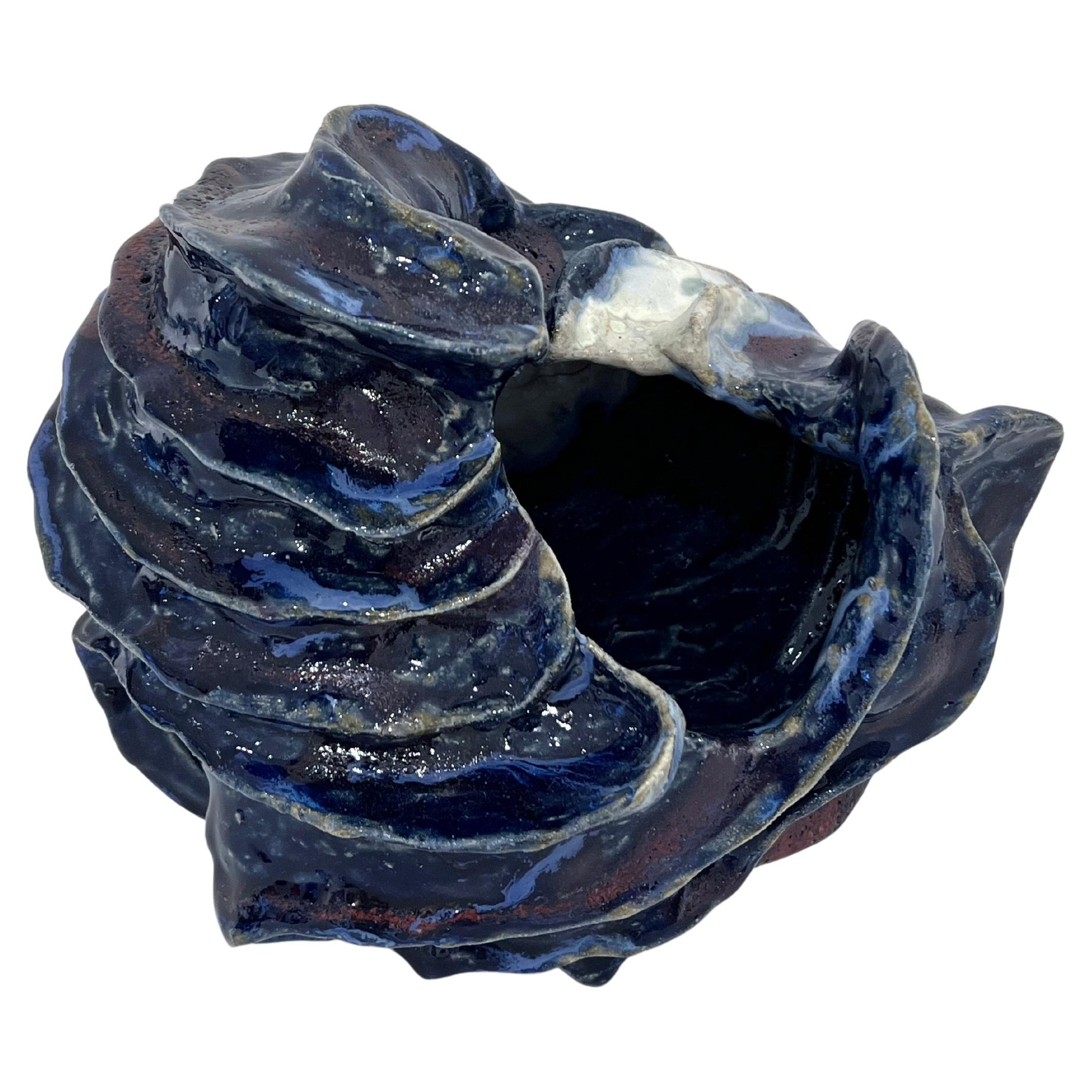 Medium Glazed Ceramic Sculptural Vase by Henrik Folsgaard