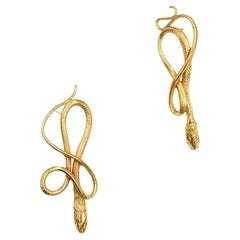 Boucles d'oreilles serpentine en or moyen