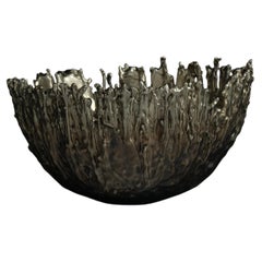 Medium Gravity Bowl in Patinated Cast Bronze by William Guillon