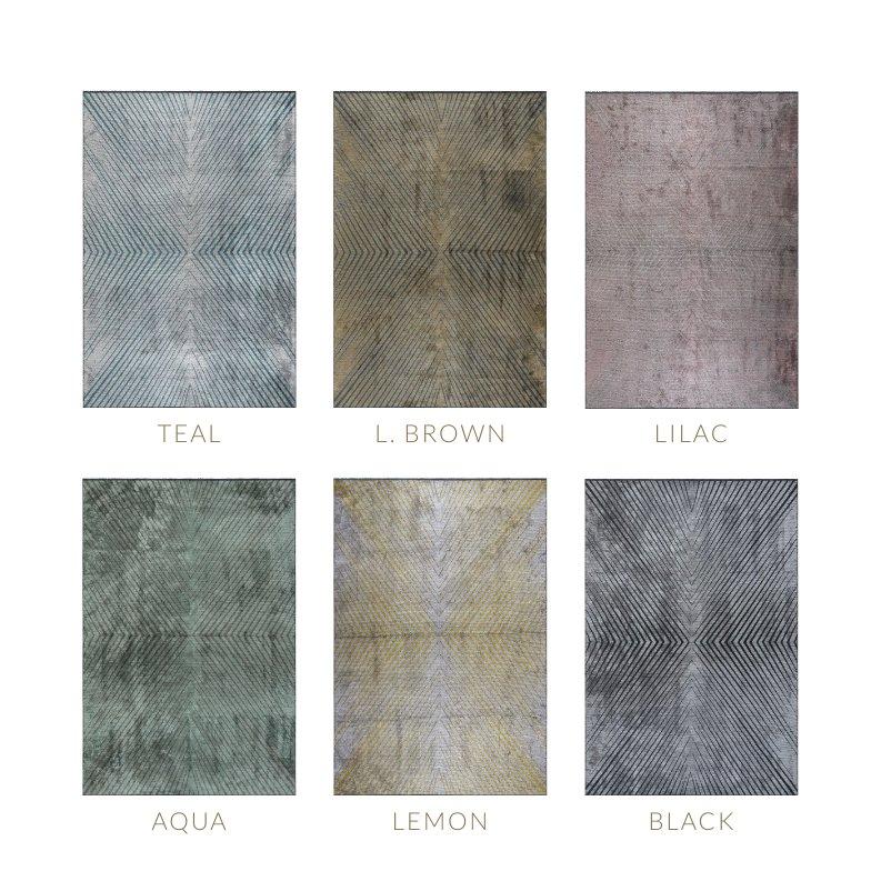 Paire de tapis de luxe de luxe à motif gris moyen et gris foncé ton sur ton, design contemporain en vente 6