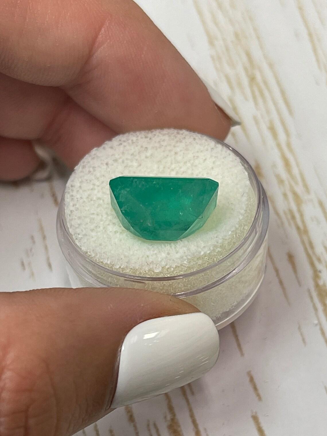Donna Gemma di smeraldo colombiano di colore verde medio da 8,84 carati - Pietra di nascita di maggio in vendita