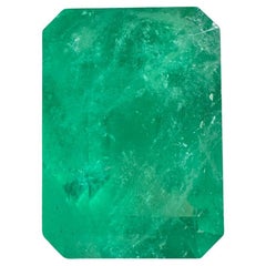Medium Green 8.84 Carat Emerald Cut Colombian Emerald Gem - May Birthstone