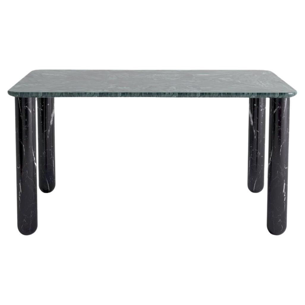 Medium Green and Black Marble "Sunday" Dining Table, Jean-Baptiste Souletie For Sale