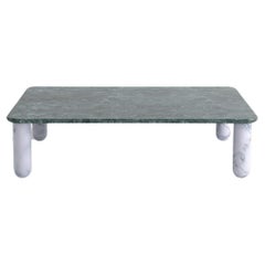 Medium Green and White Marble "Sunday" Coffee Table, Jean-Baptiste Souletie