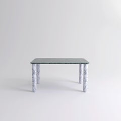 Medium Green and White Marble "Sunday" Dining Table, Jean-Baptiste Souletie