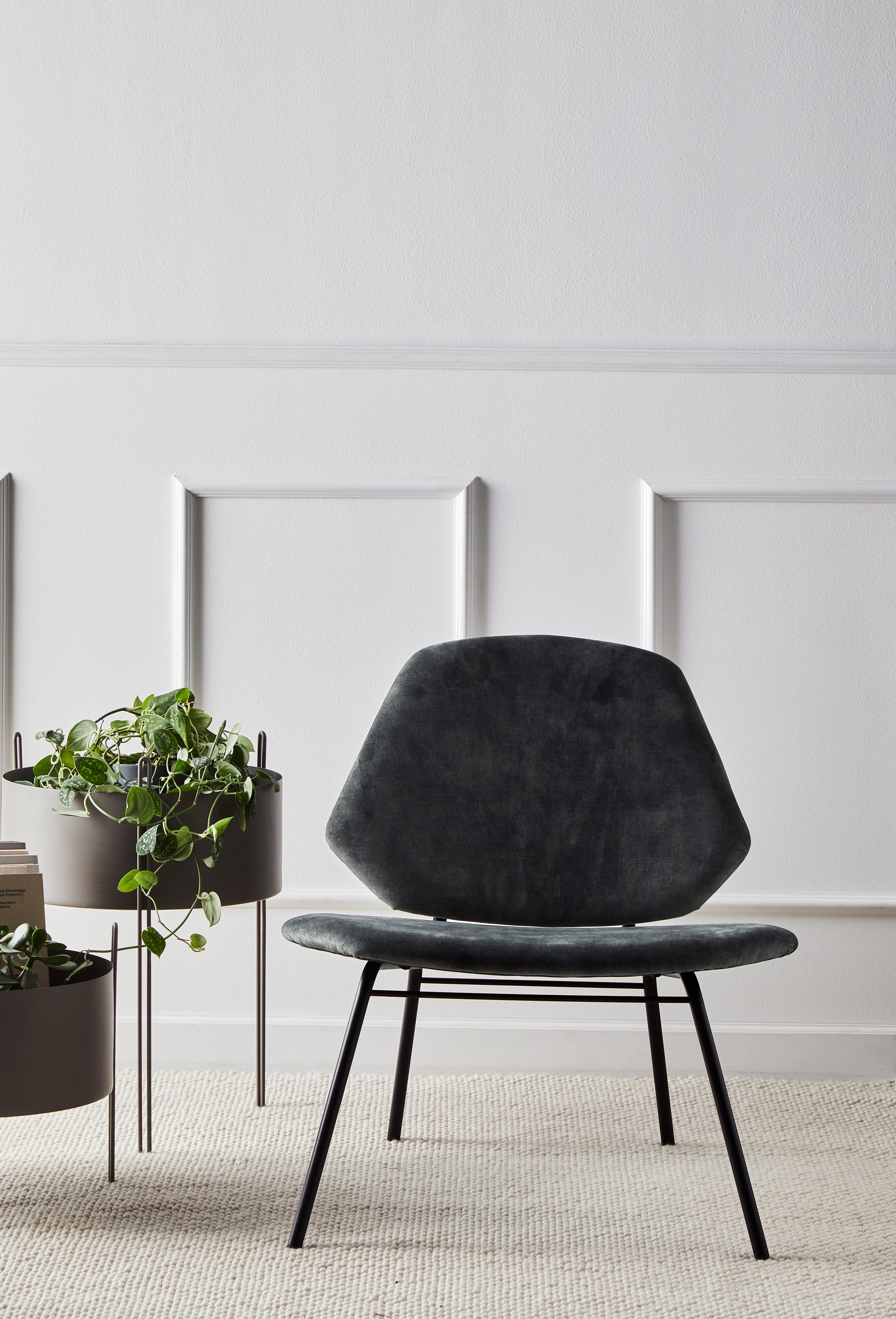 Contemporary Medium Grey Pidestall Planter by Emilie Stahl Carlsen