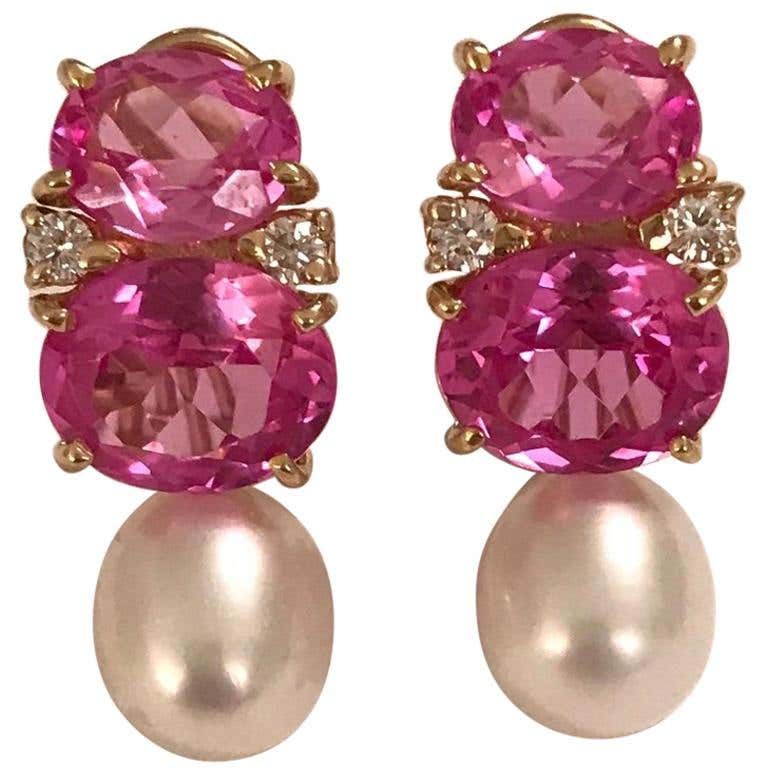 Detachable pearl drop earrings Clearance