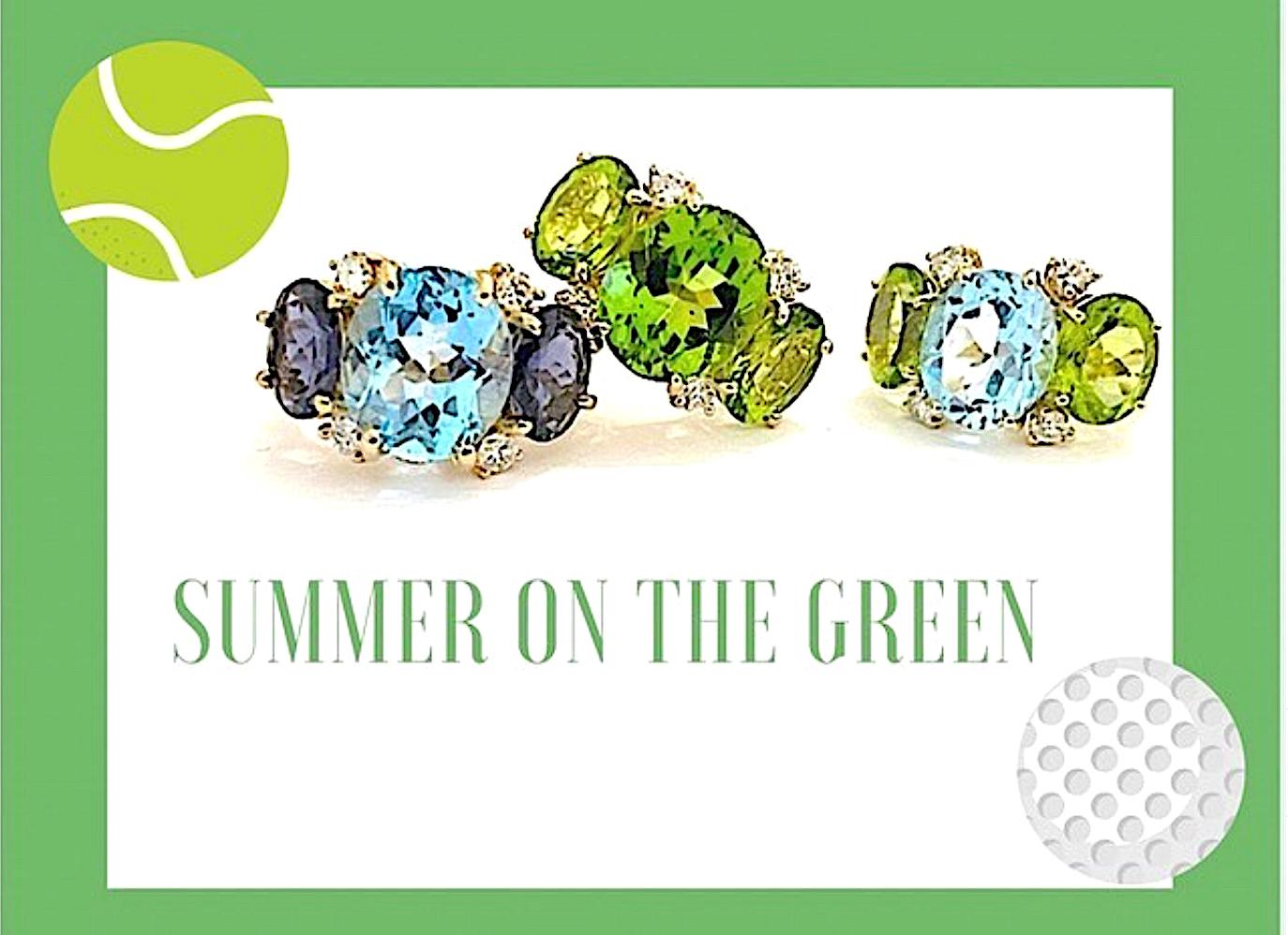 Medium GUM DROP Ring with Blue Topaz and Violet Amethyst and Diamonds For Sale 6