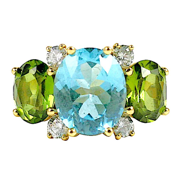 topaz and citrine ring
