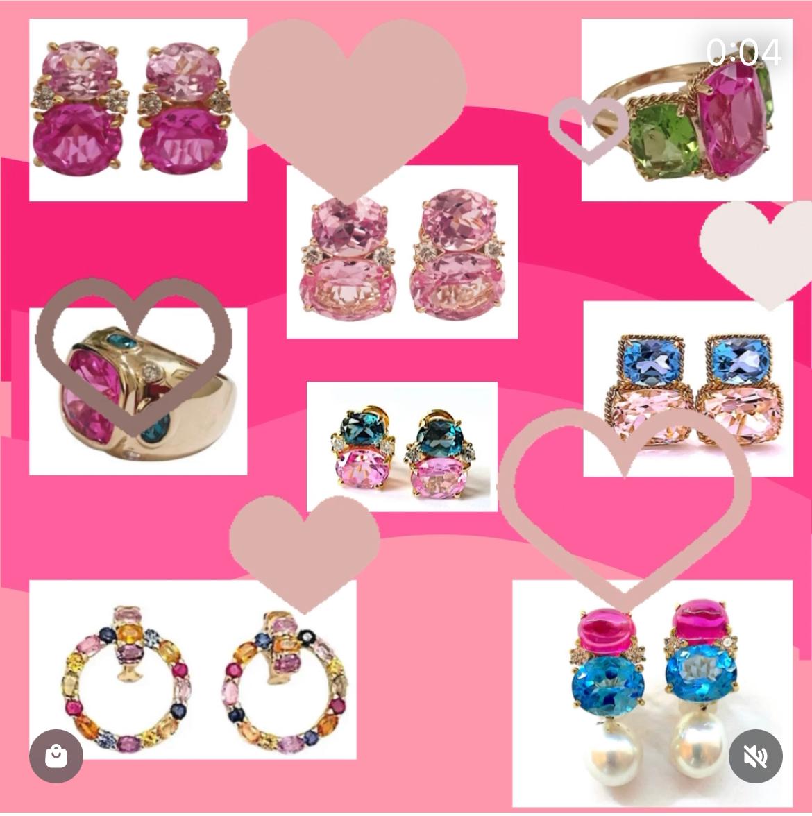 Christina Addison Anello GUM DROP medio con Topazio rosa, Citrino e Diamond in vendita 12