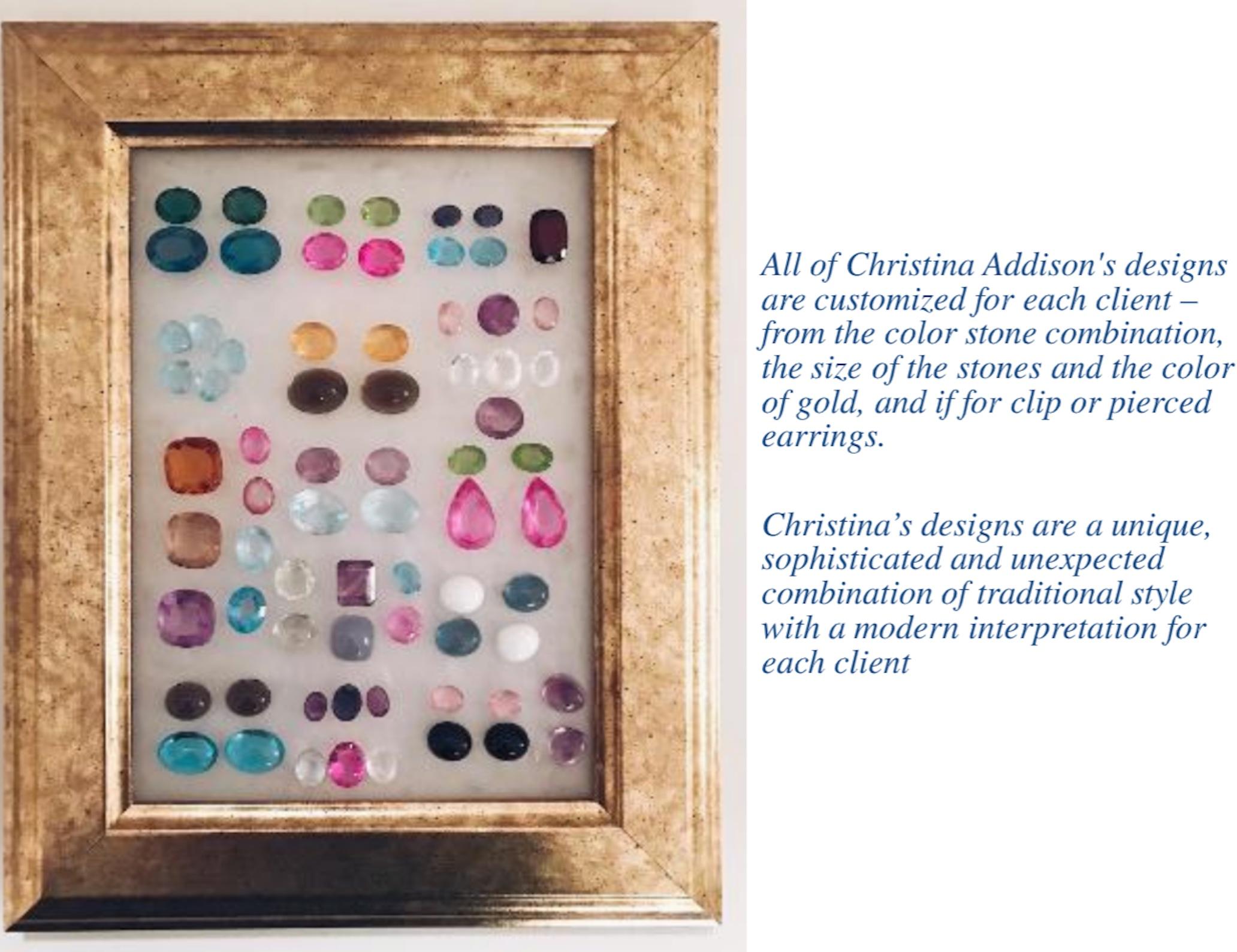 Christina Addison Anello medio GUM DROP con cristallo di rocca e diamanti in vendita 1
