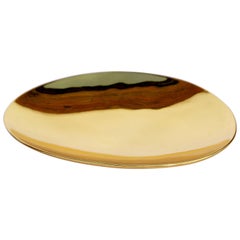 Handcrafted Polished Brass Decorative Dish, Medium