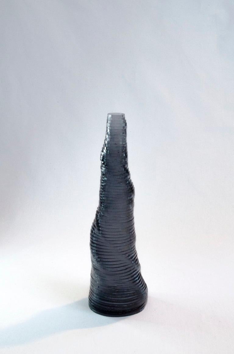 Medium Handmade Stratum Tempus Anthracite Acrylic Vase by Daan De Wit
Numbered Edition
Dimensions: D 6.5 x H 21 cm.
Materials: Acrylic.
Also available in other sizes and colors.

Inspired by flowers, made for flowers.
Each piece is spirally
