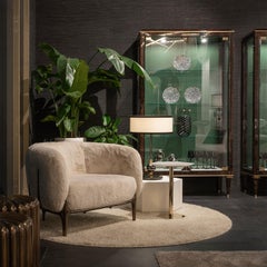 Medium Hexagonal White Mother-of-Pearl Coffee Table