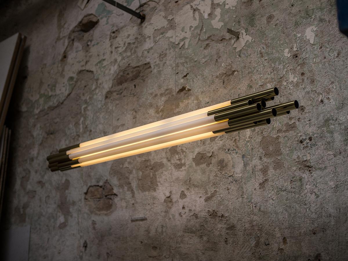 Post-Modern Medium Horizontal Org Pendant Lamp by Sebastian Summa For Sale