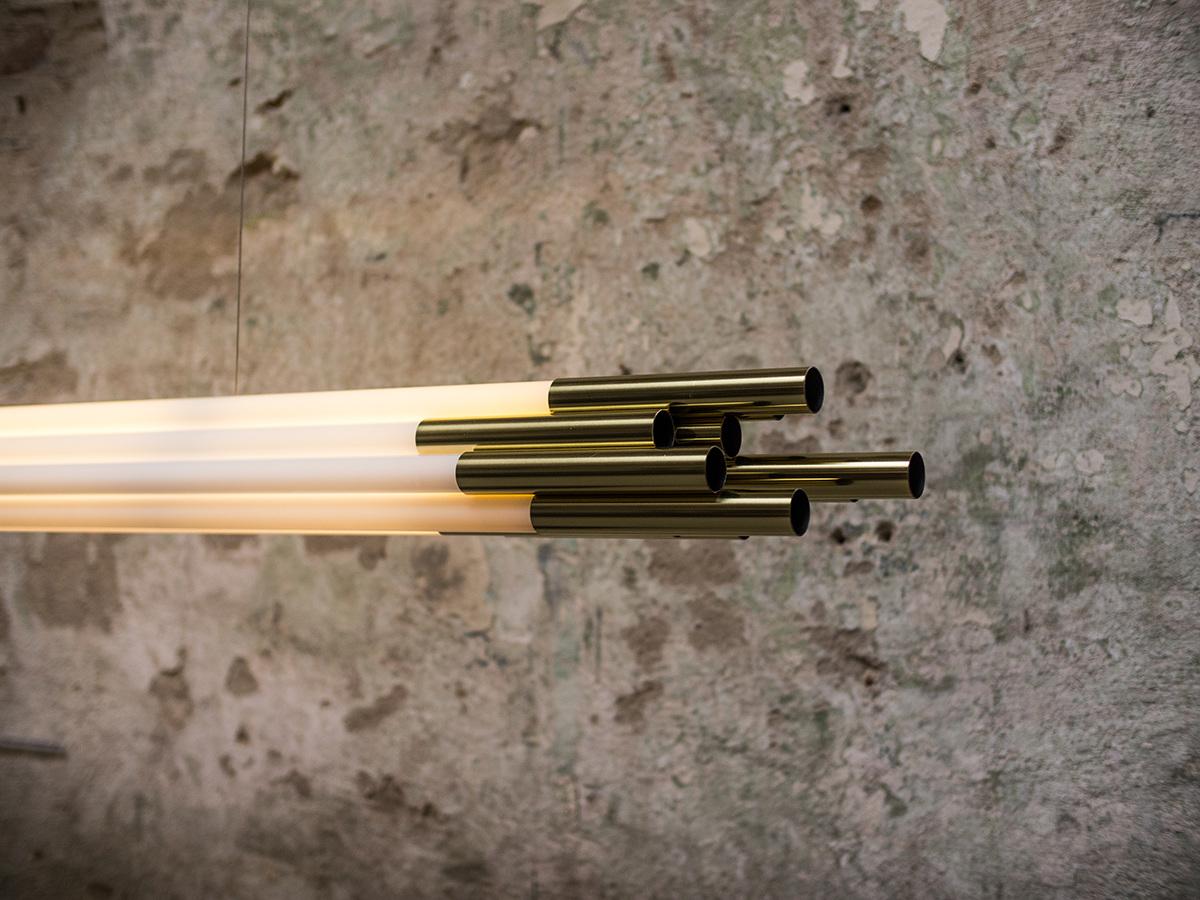 German Medium Horizontal Org Pendant Lamp by Sebastian Summa For Sale