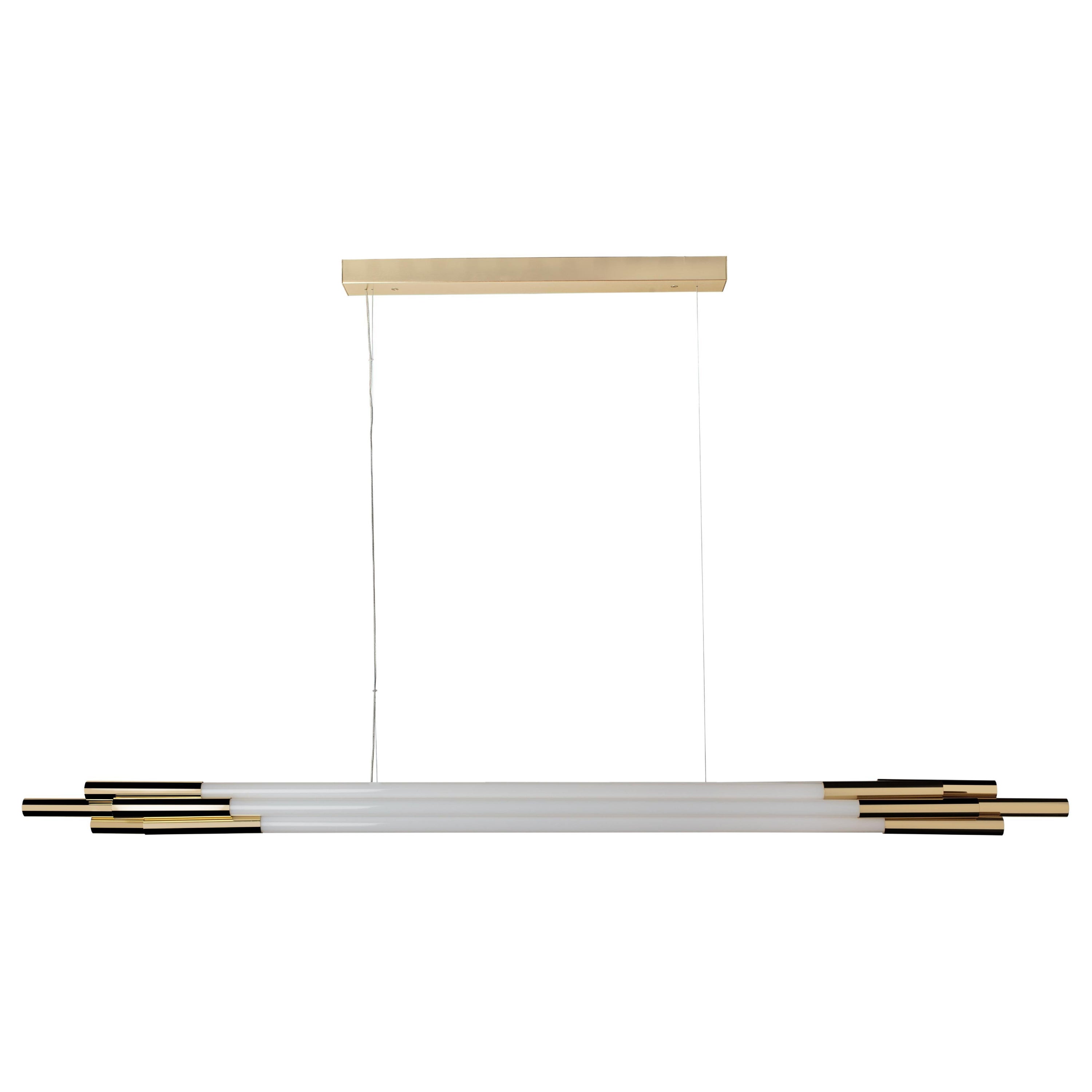 Lampe à suspension horizontale moyenne Org de Sebastian Summa