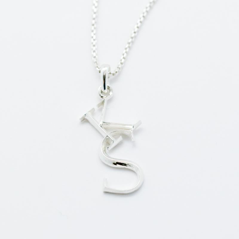 Medium Initial Pendant Necklace in 18k Yellow, White or Rose Gold 19