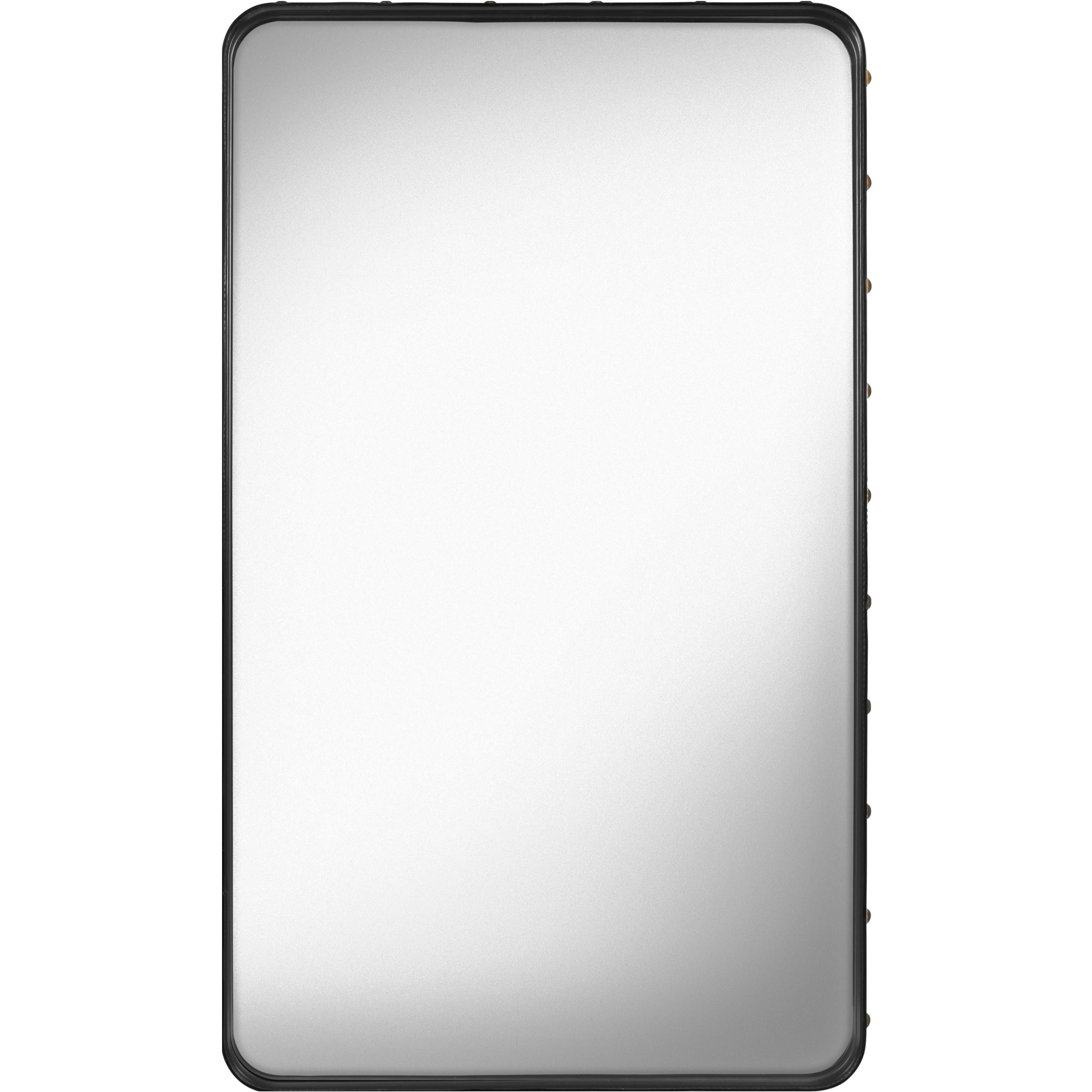 Jacques Adnet 'Rectangulaire' Wall Mirror in Tan Leather for GUBI In New Condition For Sale In Glendale, CA
