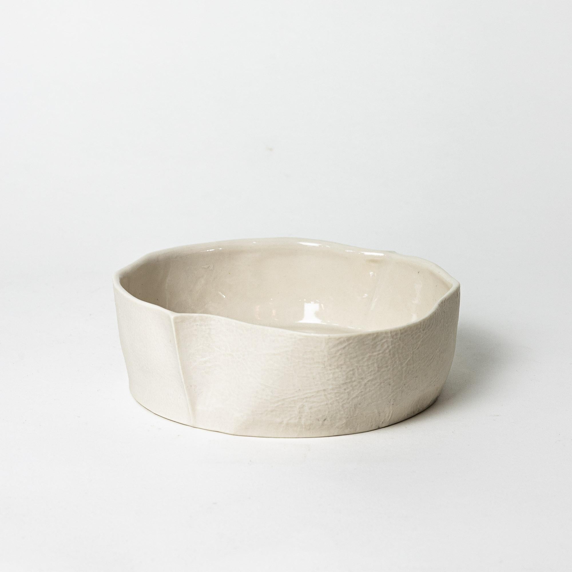 Moderno Piatto Kawa medio, Vide Poche in ceramica bianca organica, Vassoio in porcellana per la raccolta differenziata in vendita