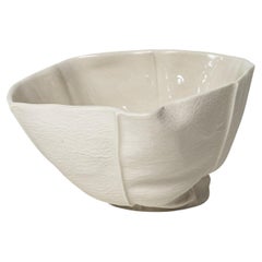In magazzino, ciotola Kawa piccola, ceramica organica bianca, vassoio portaoggetti in porcellana