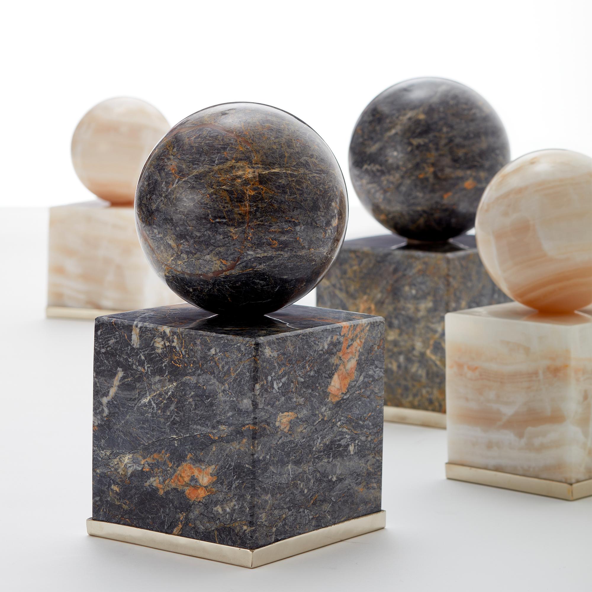 Medio e grande, Fermalibri Cuyo, Onix Stone e Silver Alpaca in vendita 1