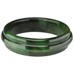 Jade Bangle Medium-Large Wyoming Nephrite Jade