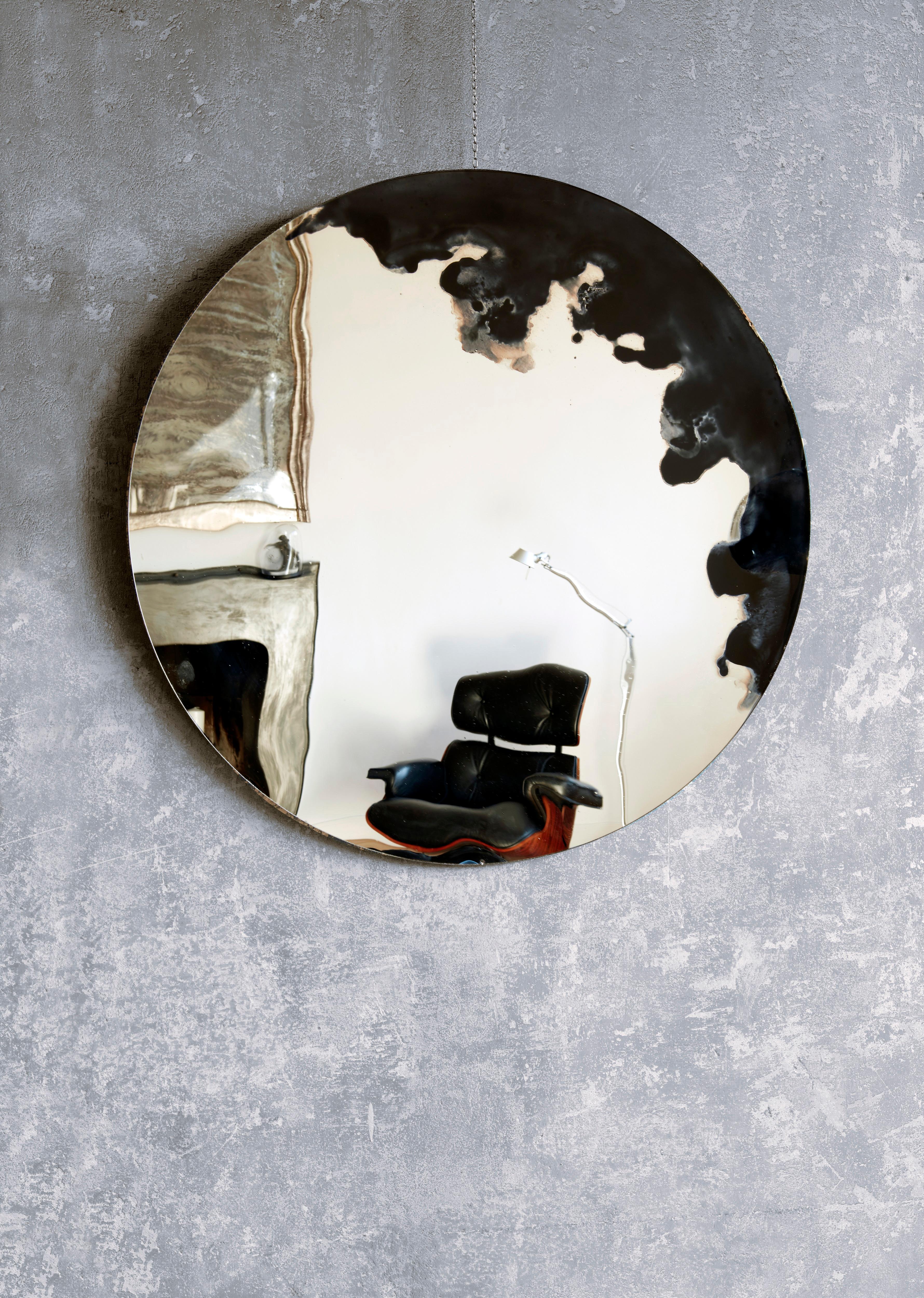 Glass Medium Lava Mirror by Slow Design For Sale