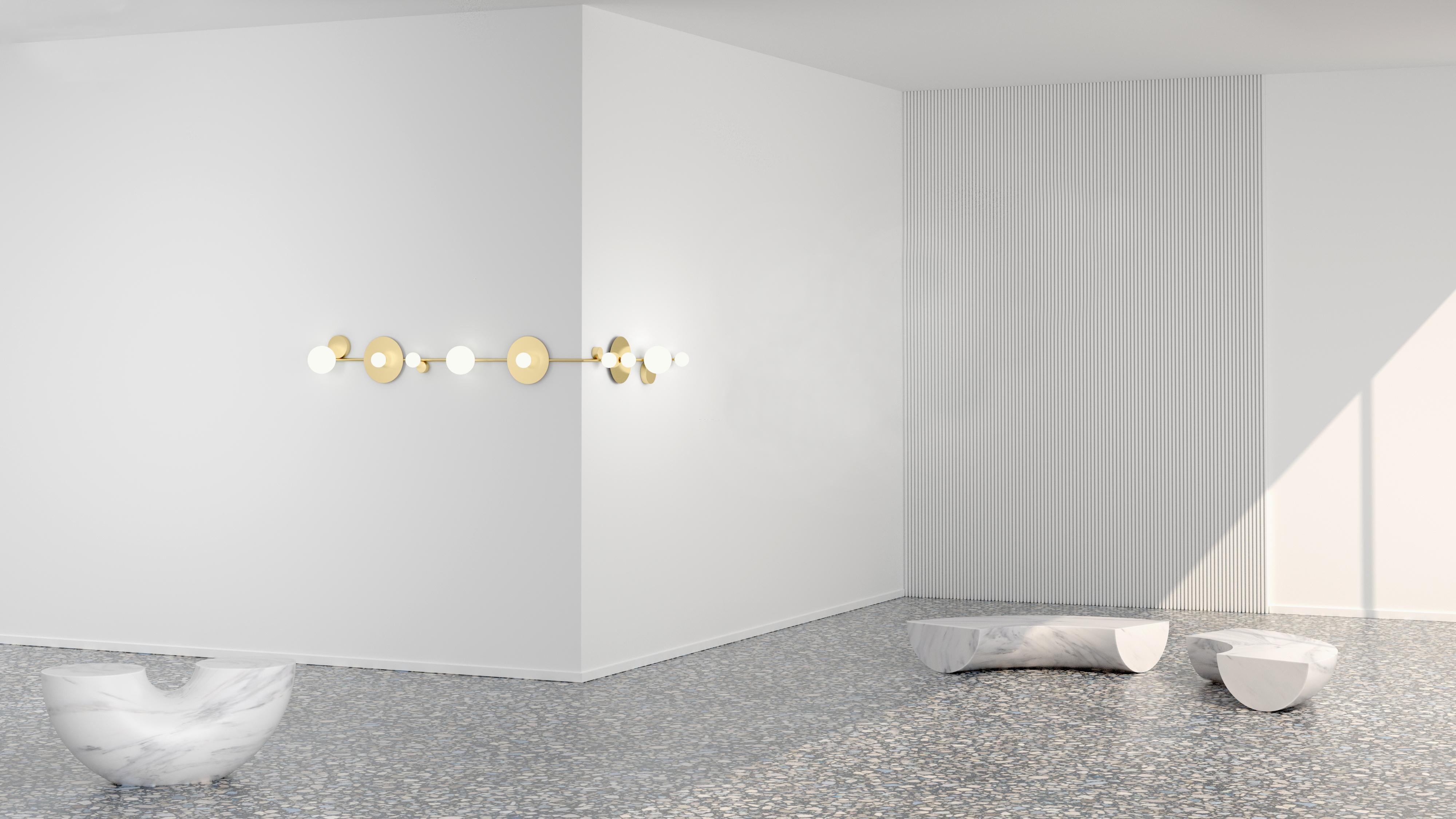 German Medium Line, 4 Circles, Ceiling Light by Atelier Areti For Sale