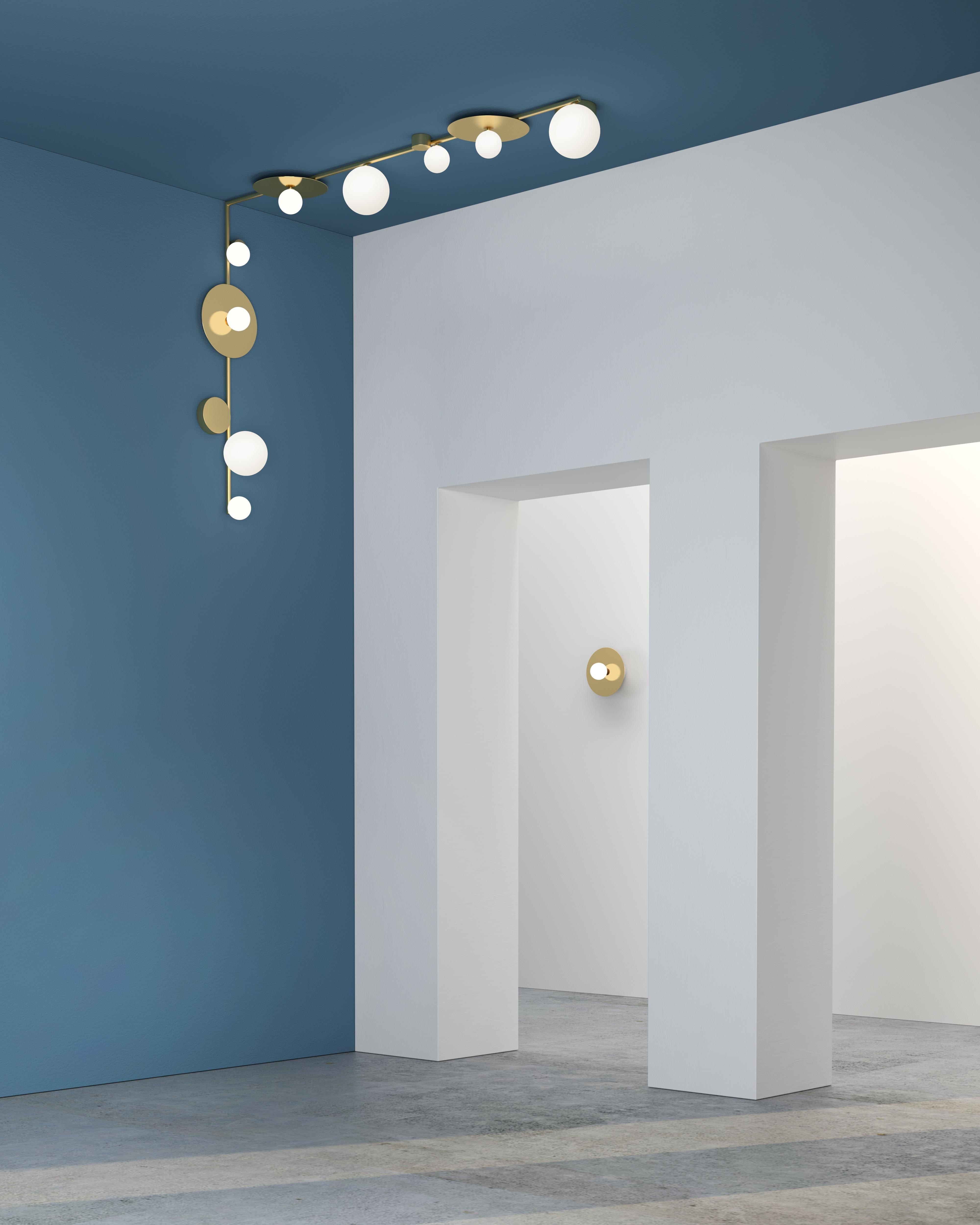 Contemporary Medium Line, 4 Circles, Ceiling Light by Atelier Areti For Sale