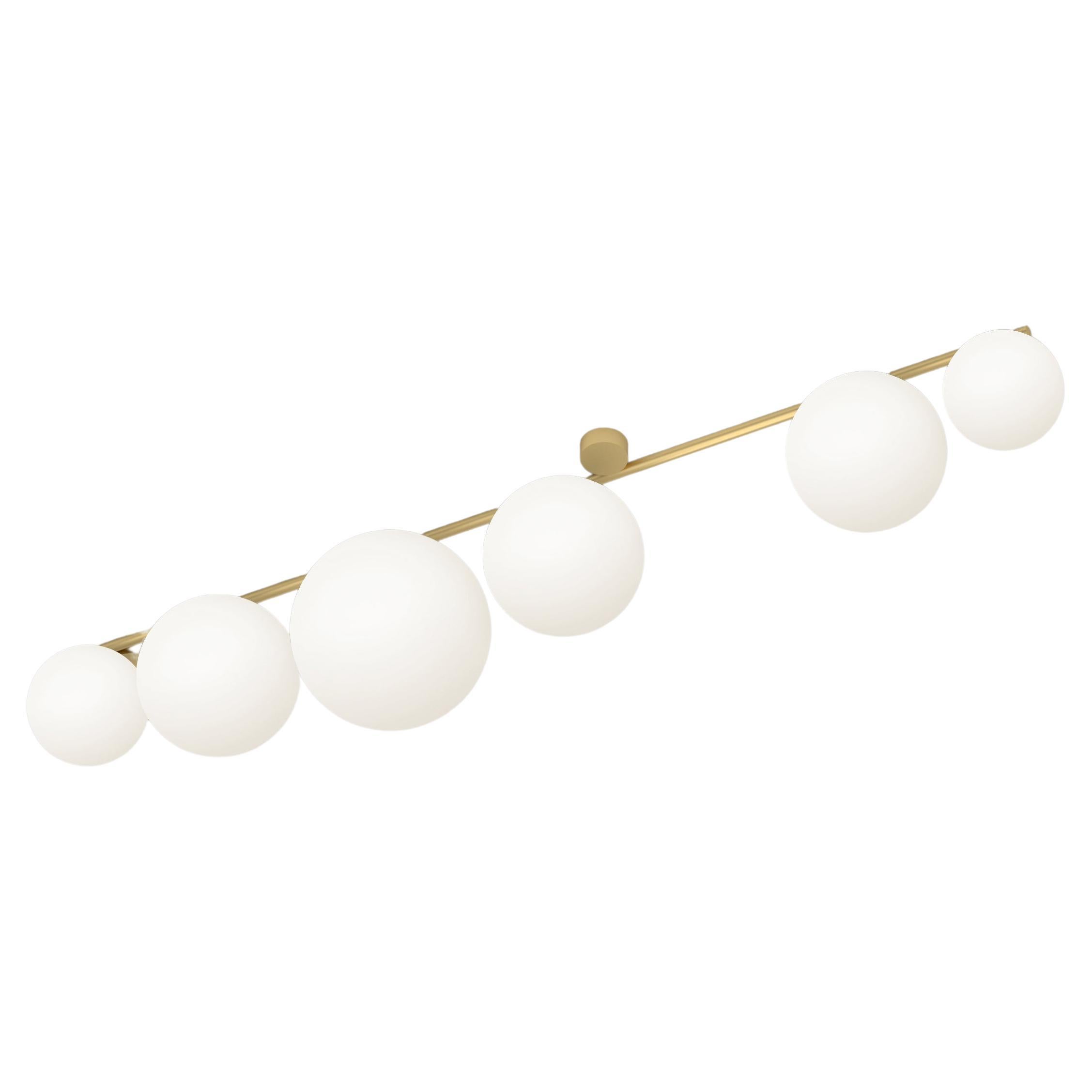 Medium Line, 6 Globes, Ceiling Light by Atelier Areti