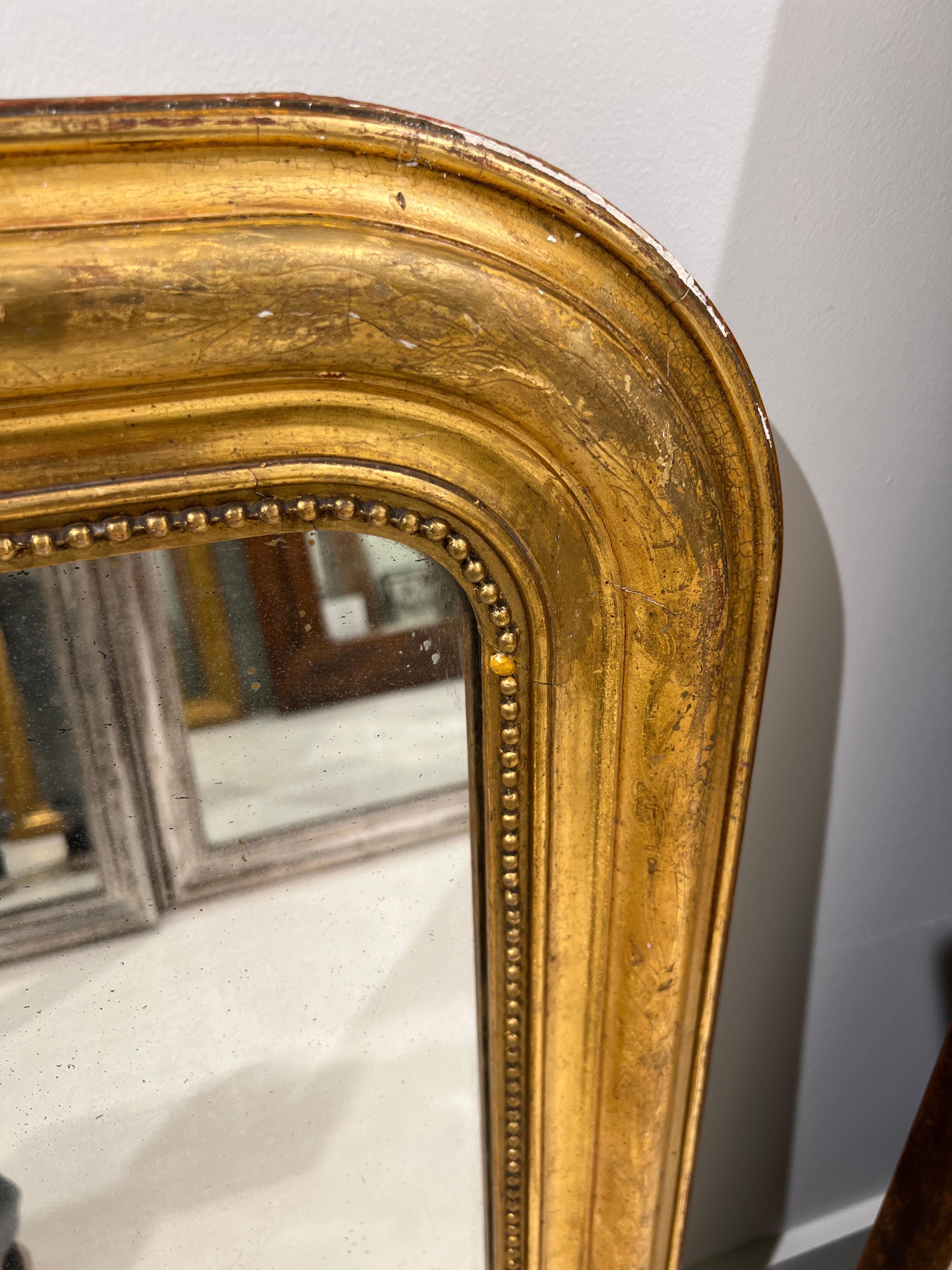 French Medium Louis Philippe Gilded Mirror