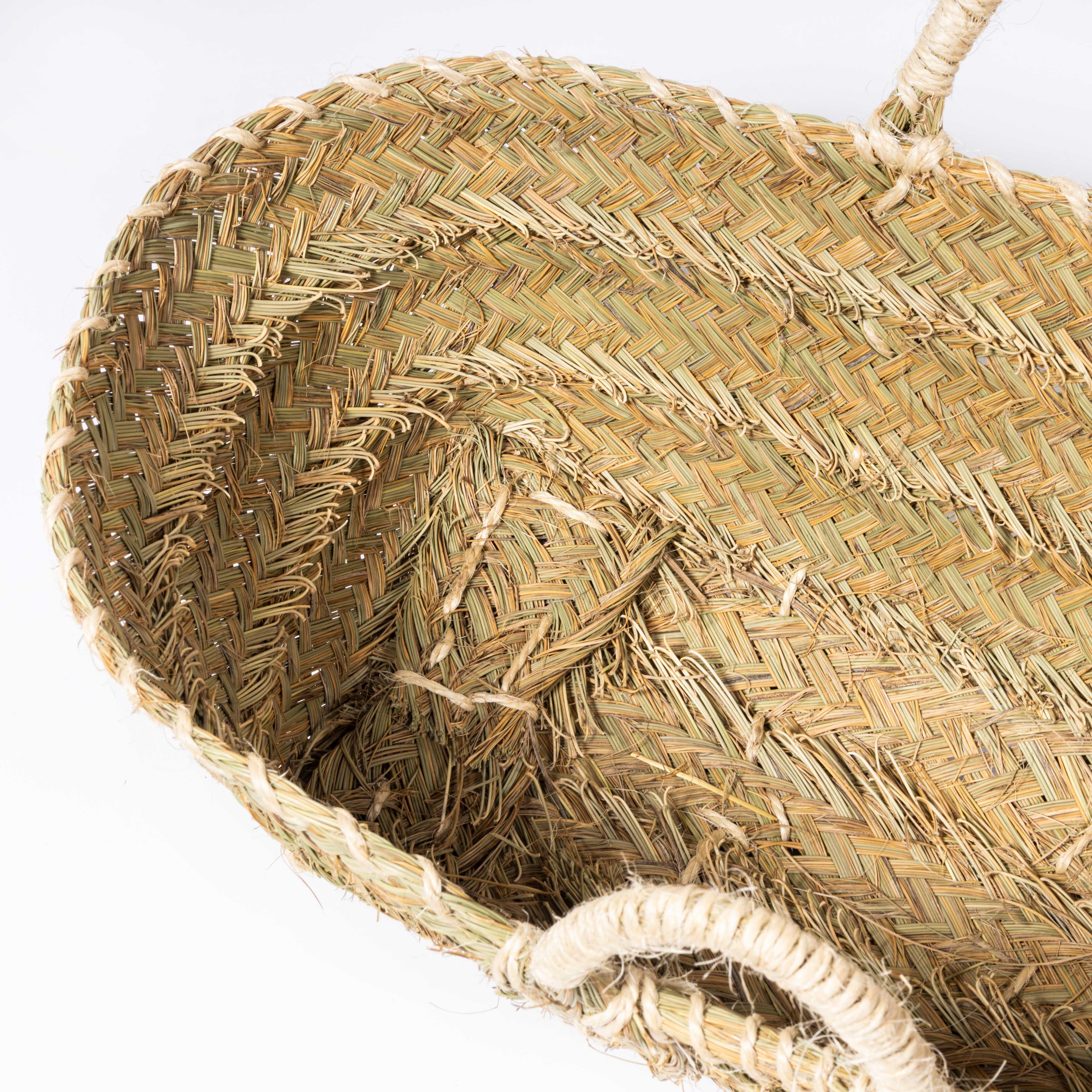 Medium Low Carry Basket - Esparto Grass For Sale 2